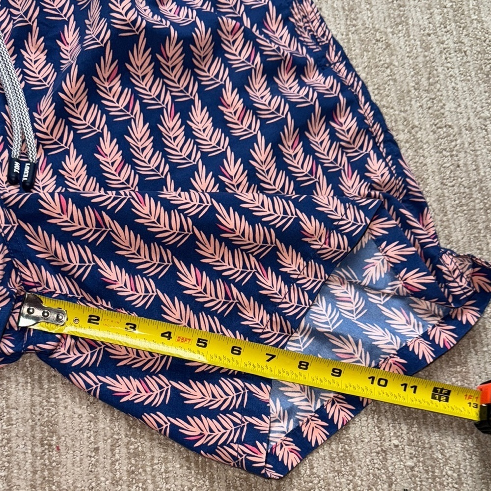 Tom and Teddy Mens XL Navy Pink Lined Swim Trunks Polyester Beach Shorts - Picture 7 of 16